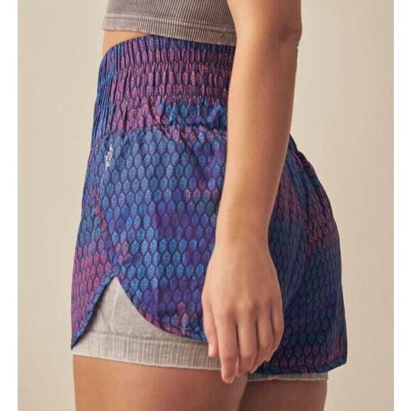 Free People Movement OB122354 Women Sz L Multicolor The Way Home Pull On Shorts - Picture 9 of 9